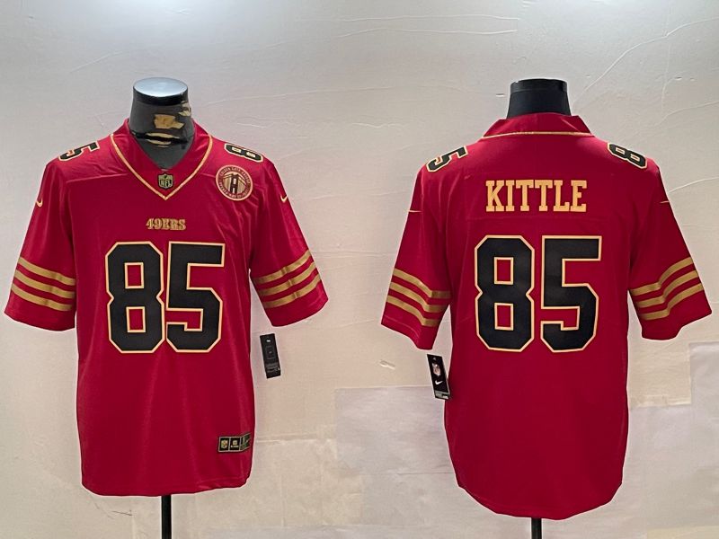 Men San Francisco 49ers #85 Kittle Red Gold 2024 Nike Limited NFL Jersey style 12304